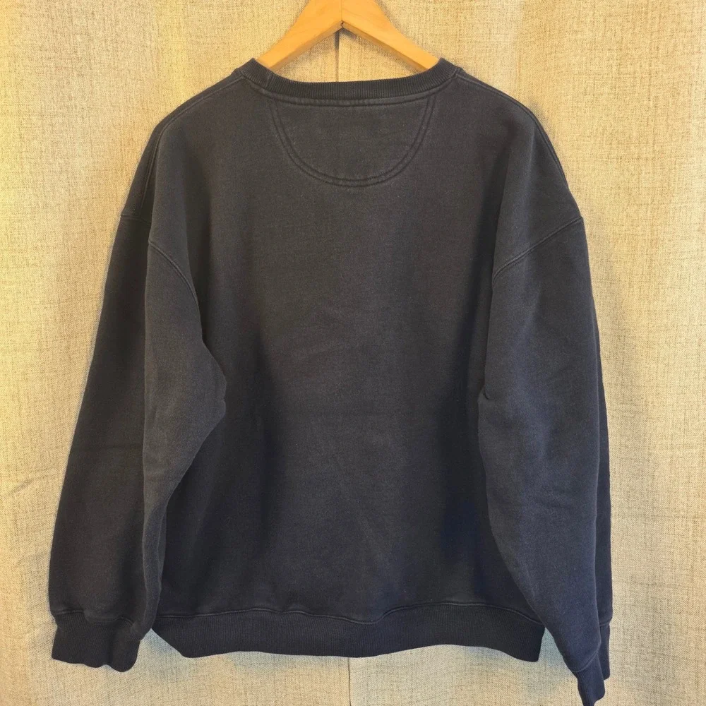 VTG Big Dogs Navy Blue Graphic Beer Sweatshirt Mens M Days End In Y Pullover Y2K